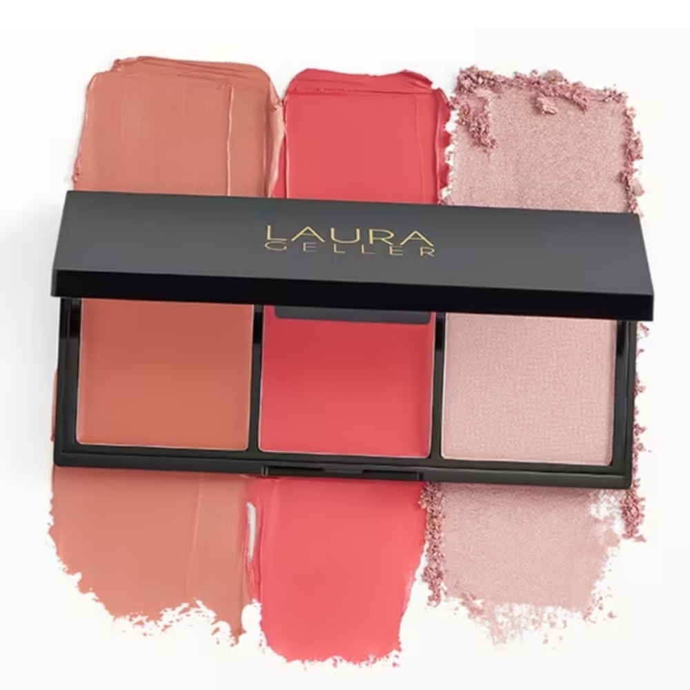 LAURA GELLER MULTI-TASKING CREAM-TO-POWDER TRIO THINK PINK.